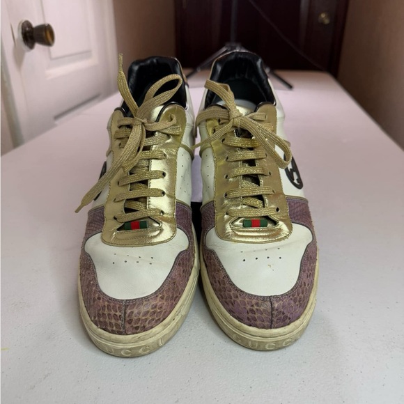 Gucci snake and leather sneakers. "5th Ave Edition"
Sz 9.5 G / / US 10.5 Exotic - Picture 2 of 13